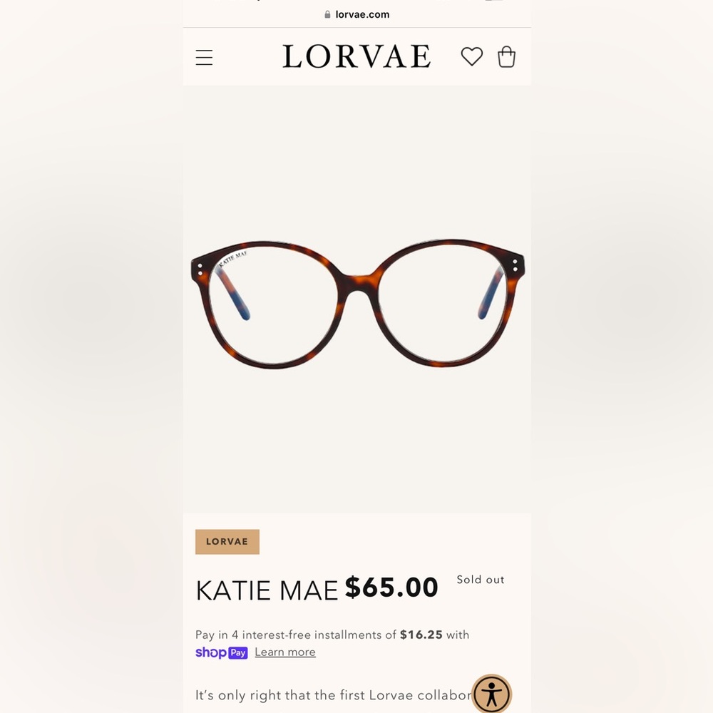 Lorvae Katie Mae glasses by Dearra Taylor